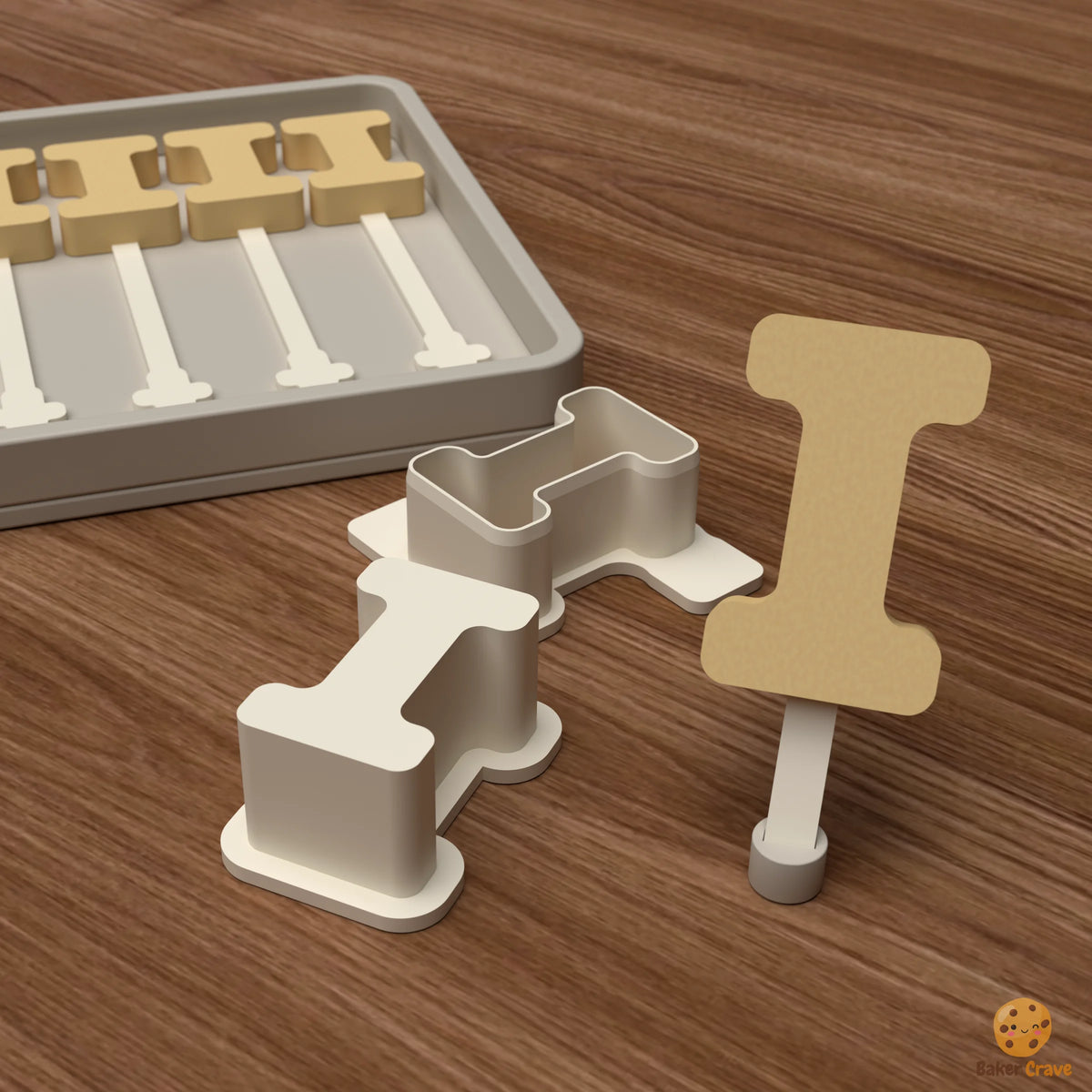 Letter I Cake Pop Mold STL File