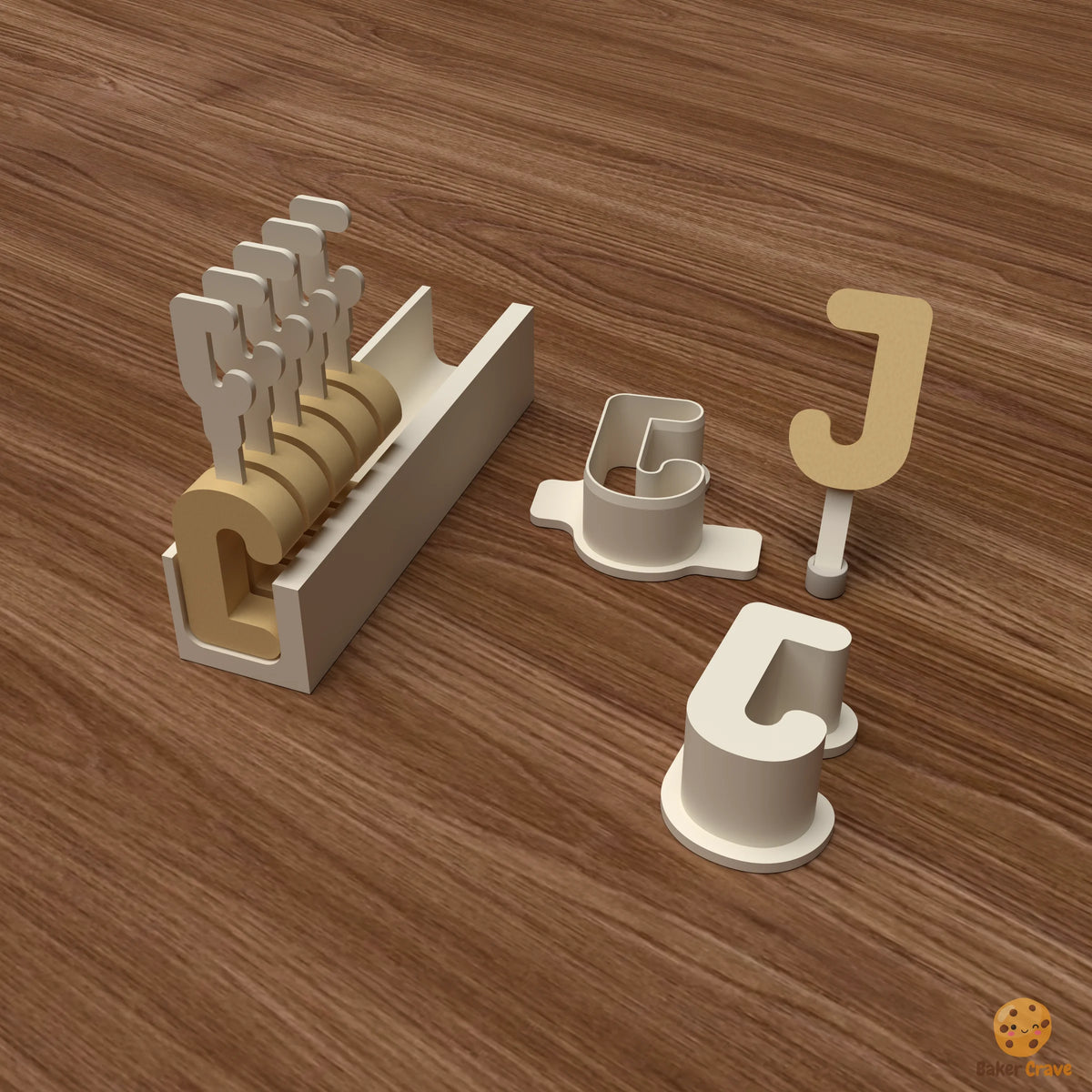 Letter J Cake Pop Mold STL File