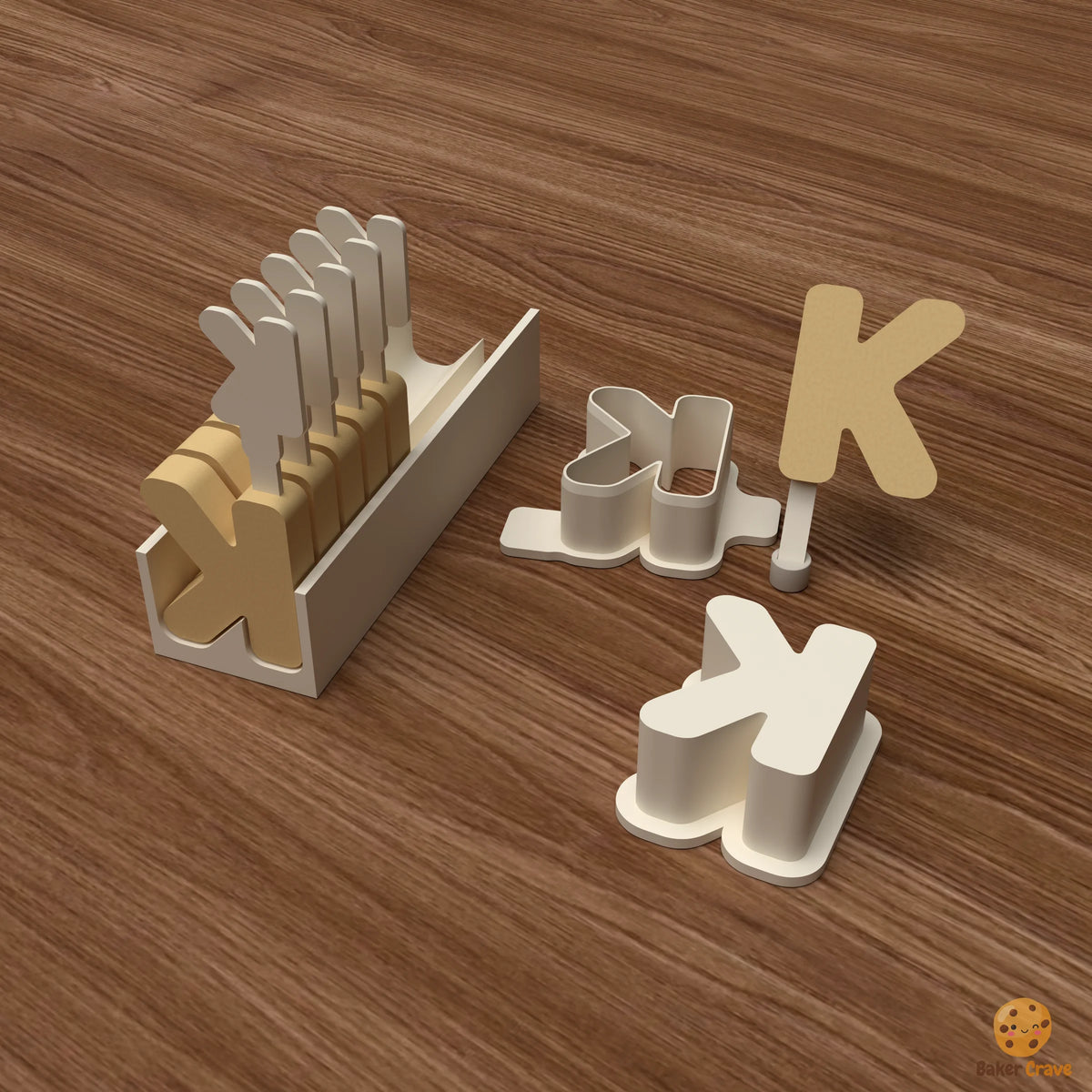 Letter K Cake Pop Mold STL File