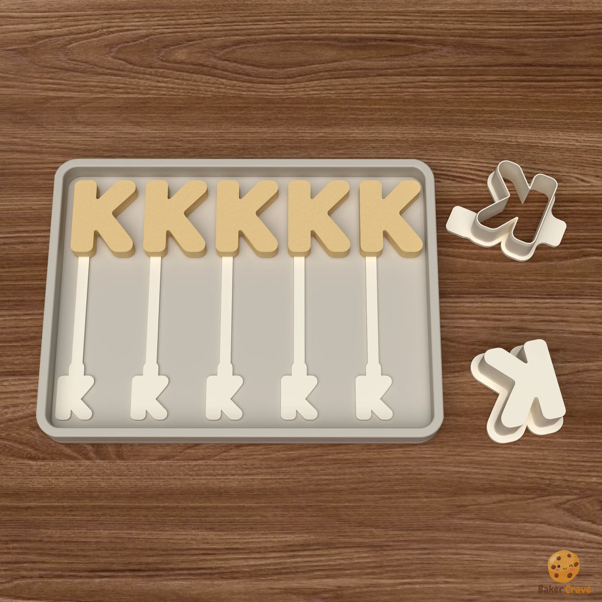 Letter K Cake Pop Mold STL File
