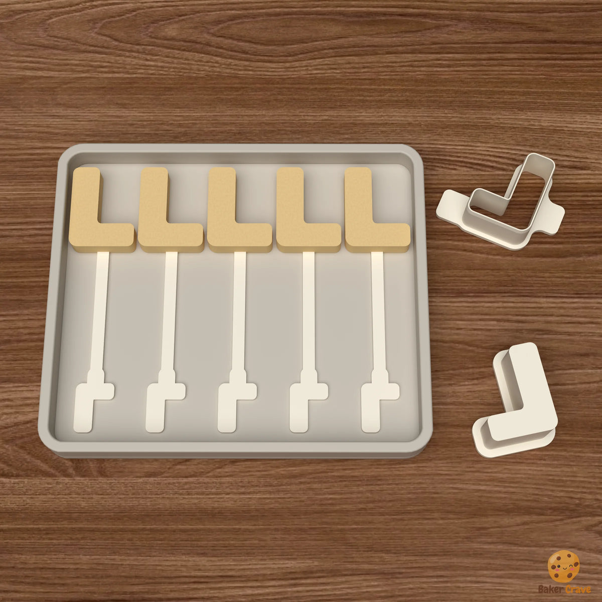 Letter L Cake Pop Mold STL File