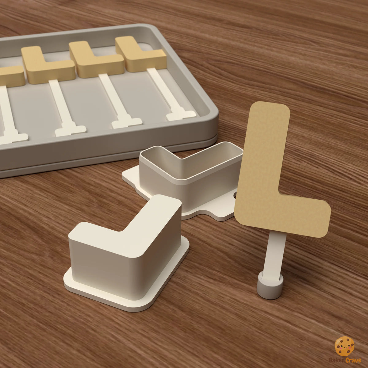 Letter L Cake Pop Mold STL File