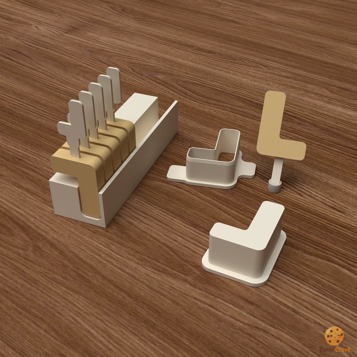 Letter L Cake Pop Mold STL File