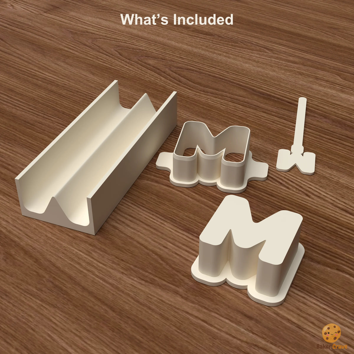 Letter M Cake Pop Mold STL File
