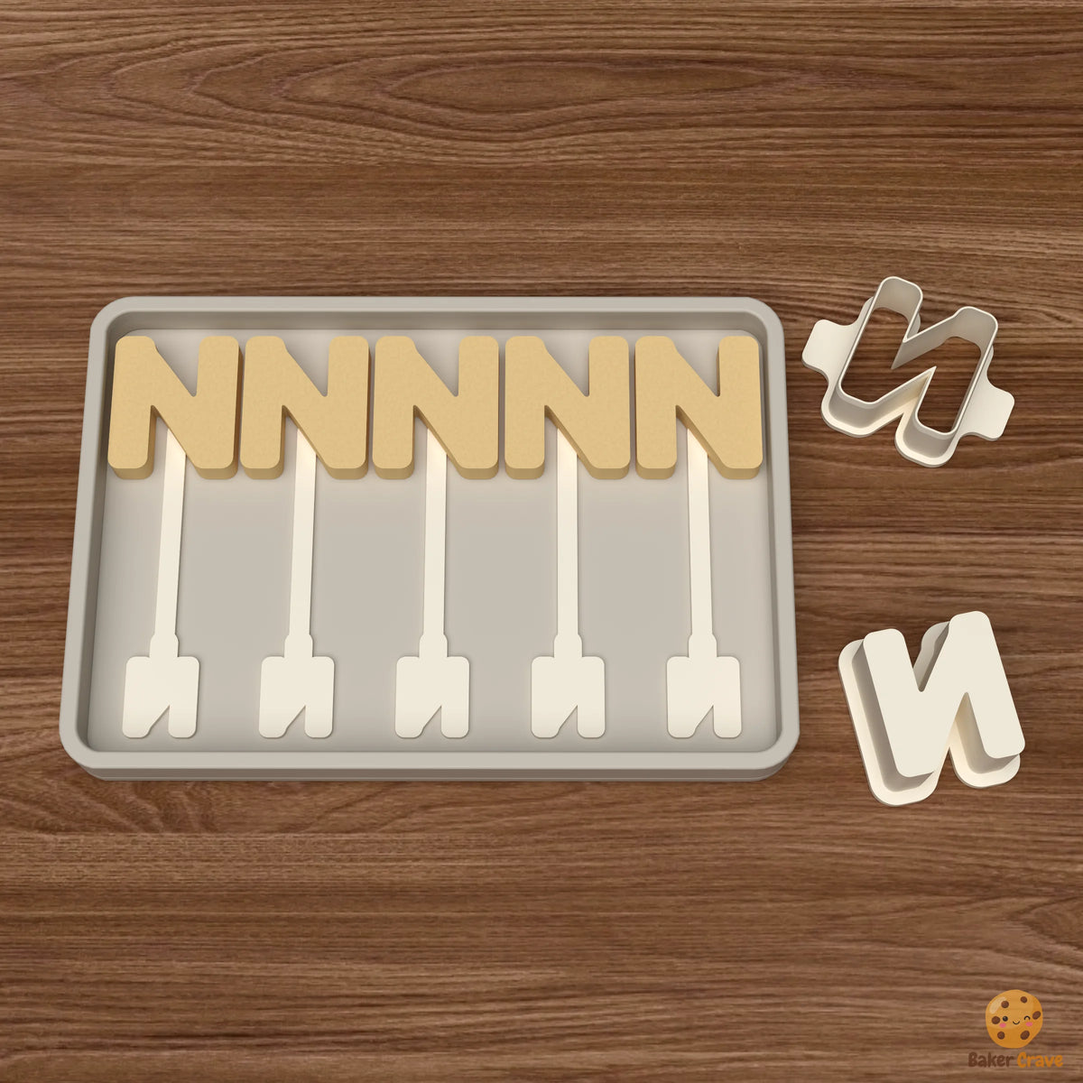 Letter N Cake Pop Mold STL File