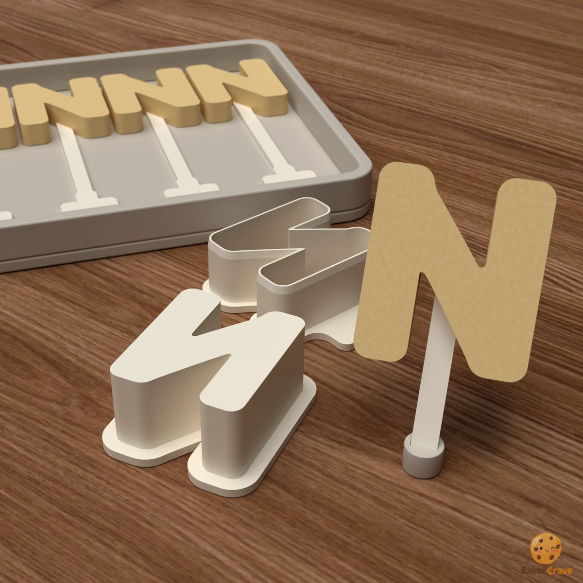 Letter N Cake Pop Mold STL File
