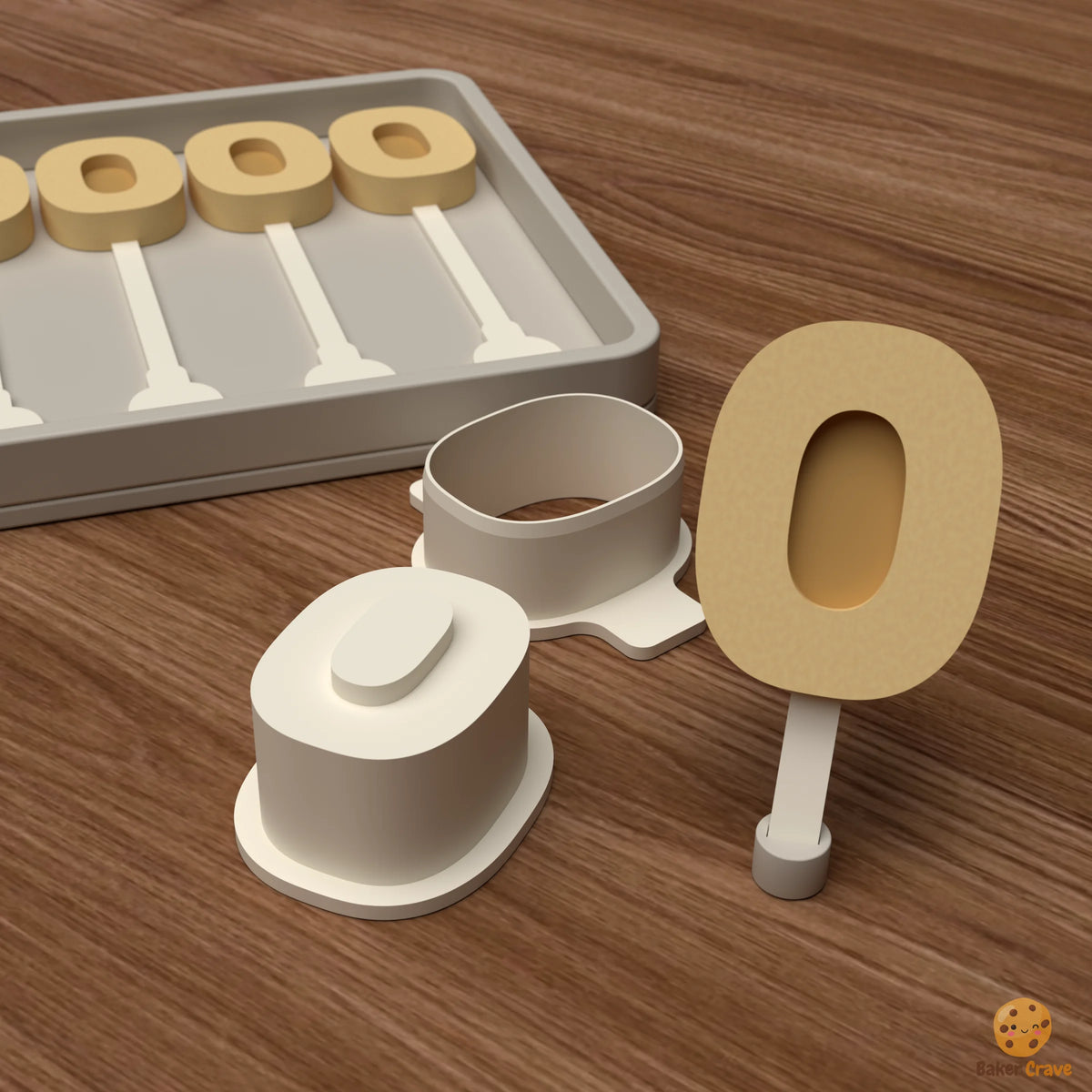 Letter O Cake Pop Mold STL File