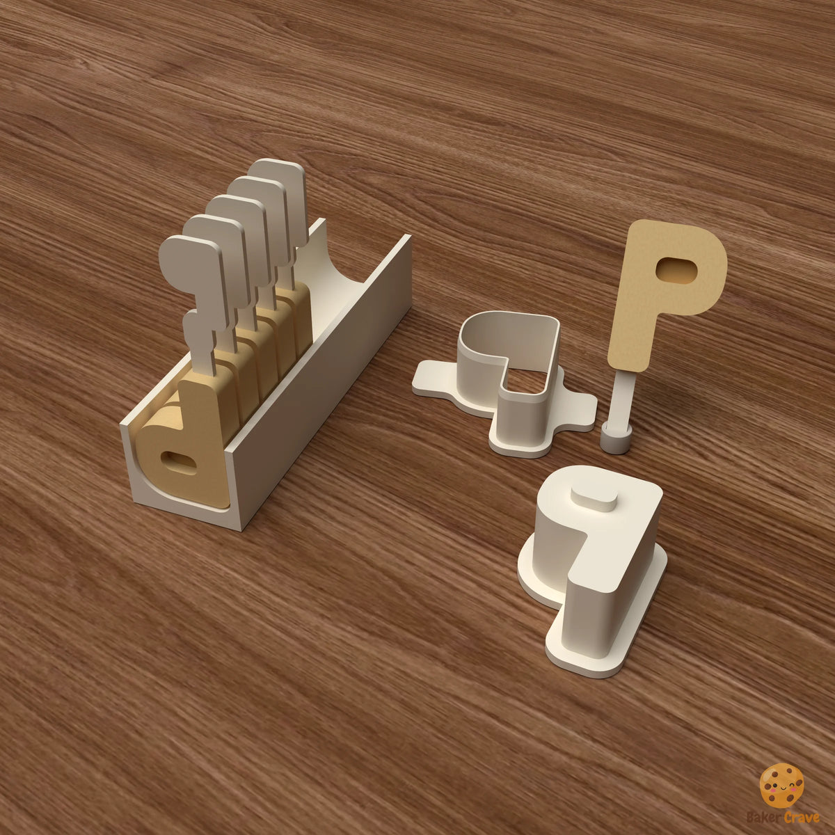 Letter P Cake Pop Mold STL File
