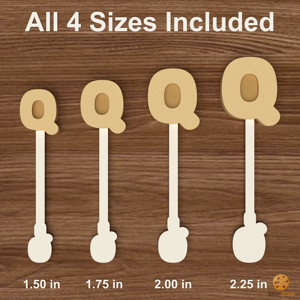 Letter Q Cake Pop Mold STL File