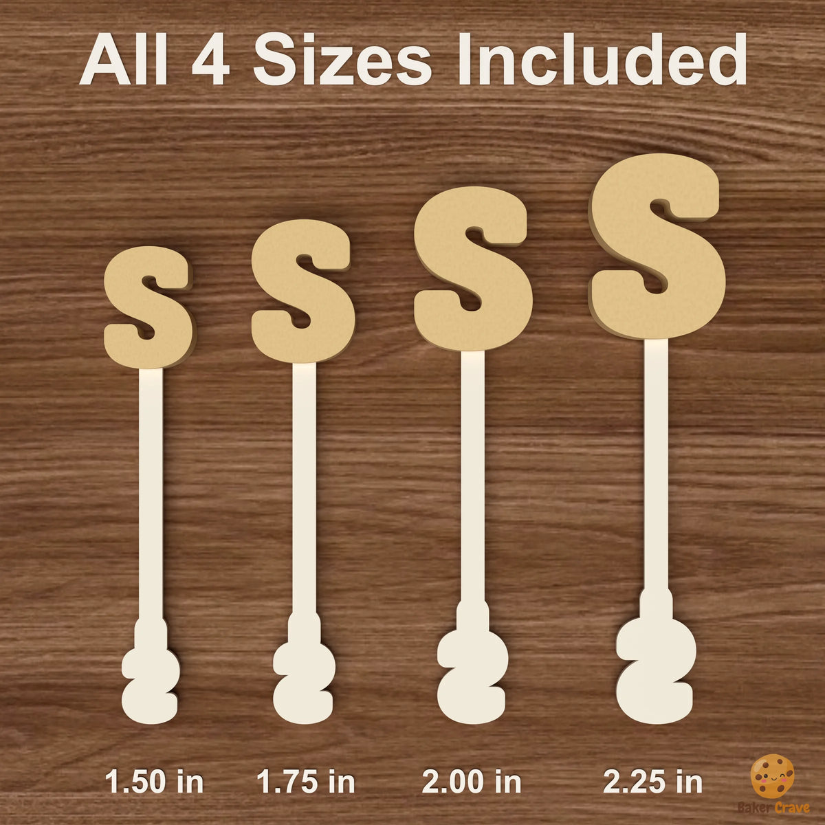 Letter S Cake Pop Mold STL File