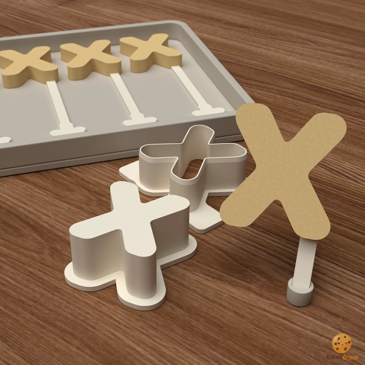 Letter X Cake Pop Mold STL File