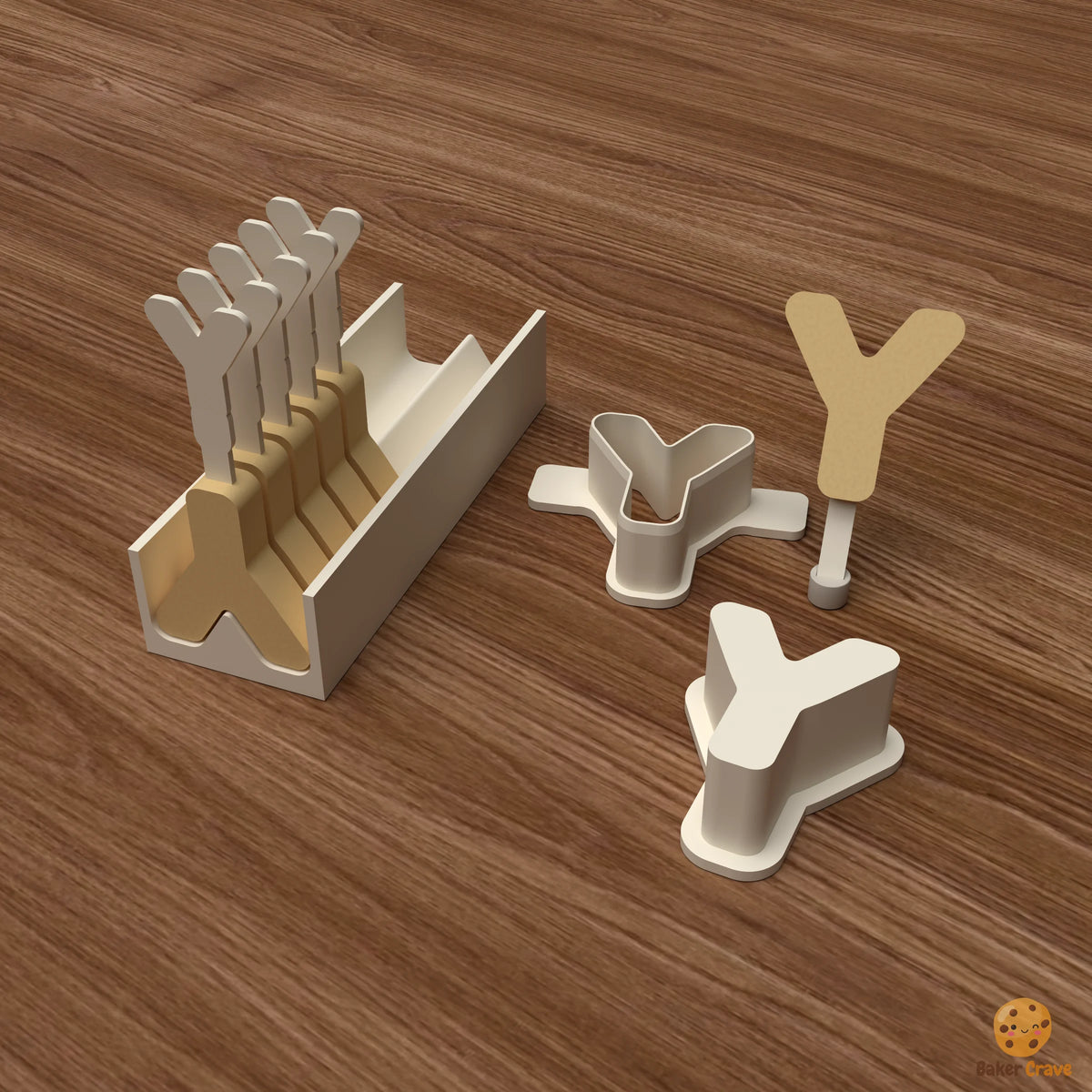 Letter Y Cake Pop Mold STL File