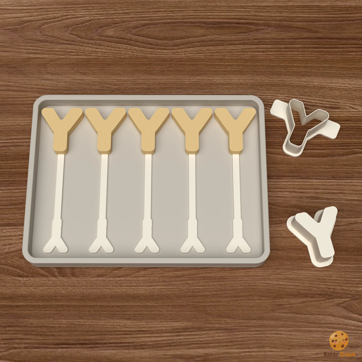 Letter Y Cake Pop Mold STL File