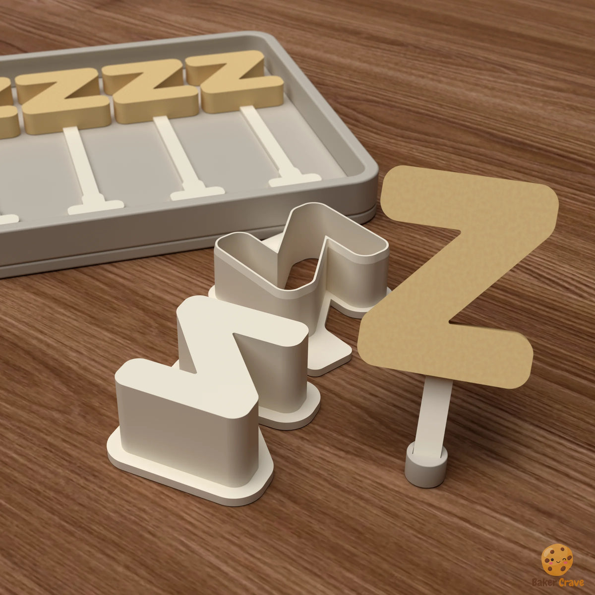 Letter Z Cake Pop Mold STL File