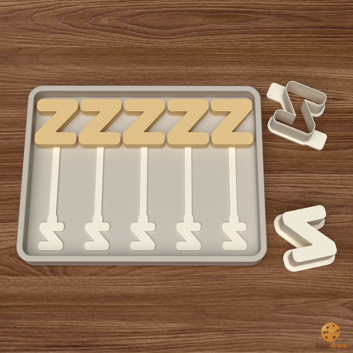 Letter Z Cake Pop Mold STL File