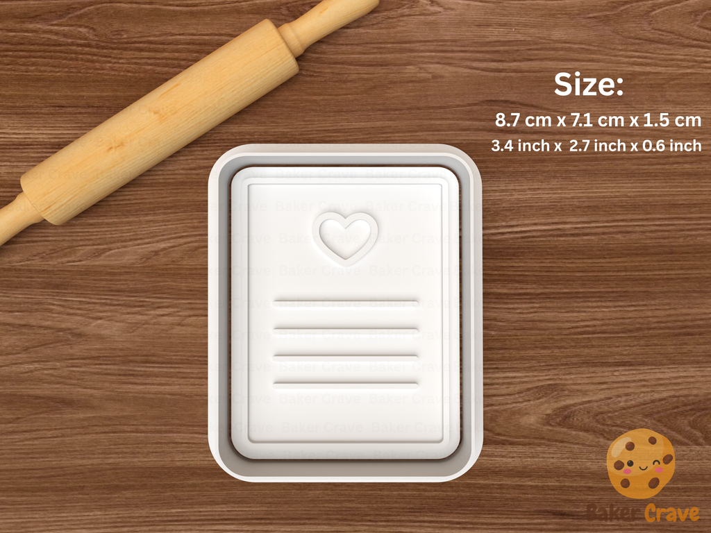 Valentine Love Mail Cookie Cutter Set STL File - love5