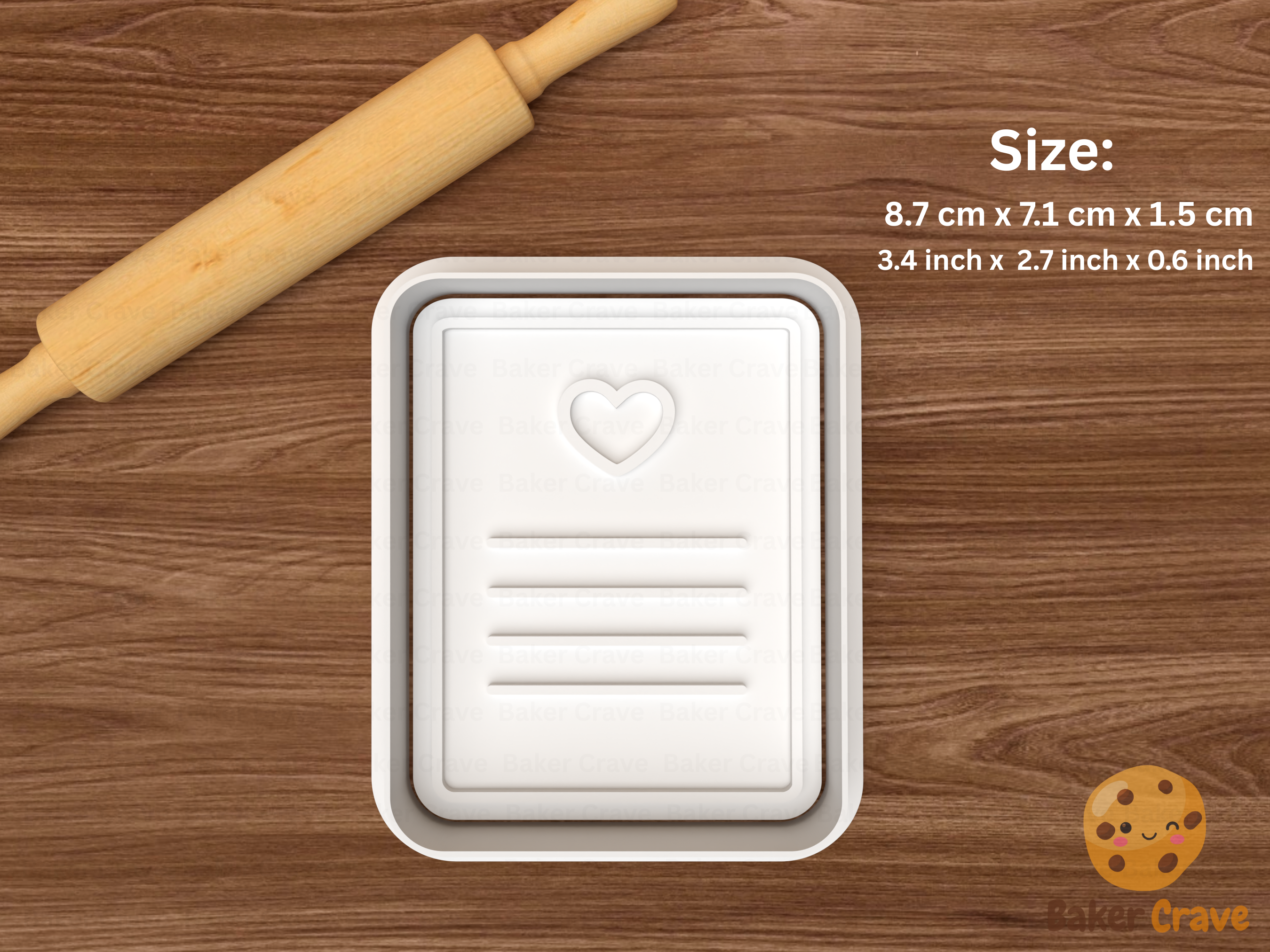 Valentine Love Mail Cookie Cutter Set STL File - love5
