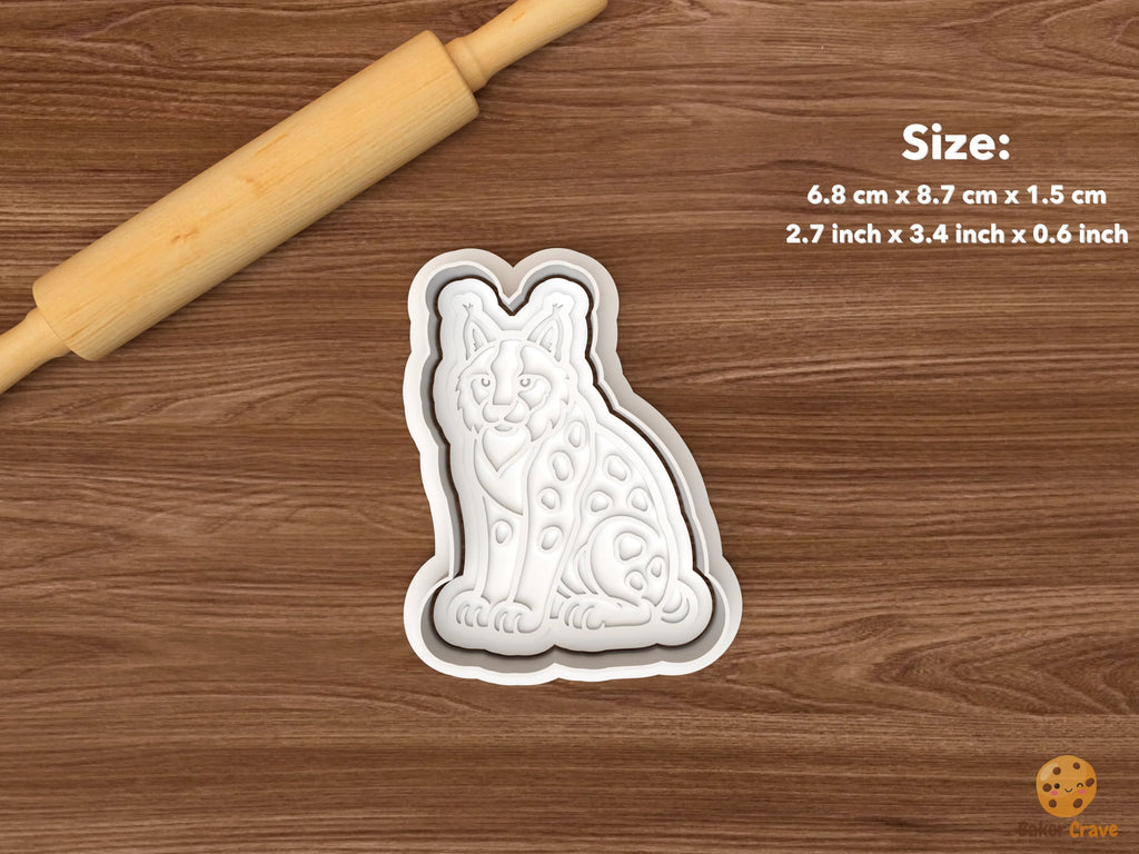 Lynx Cookie Cutter Set STL File - single sitting lynx