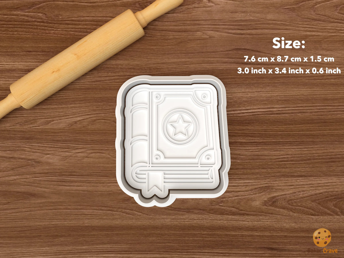 Magic Wizard Cookie Cutter Set STL File - single spell book