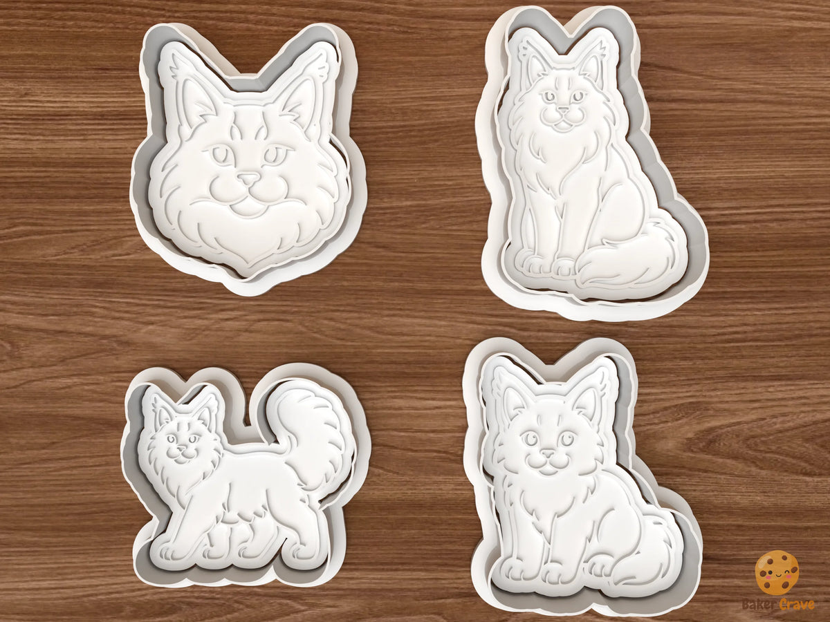 Maine Coon Cat Cookie Cutter Set - 01 set main