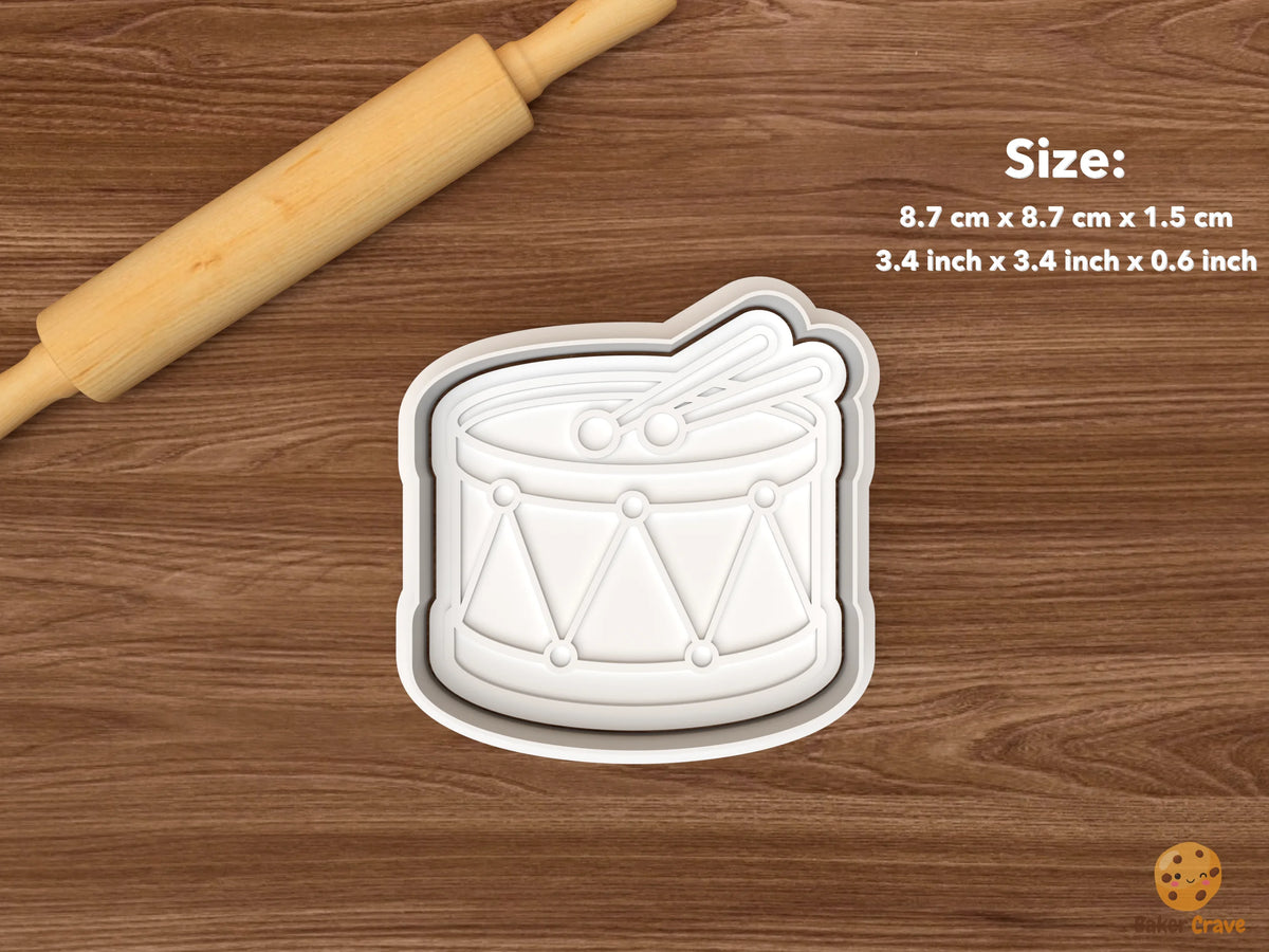 Mardi Gras Cookie Cutter Set STL File - single drum