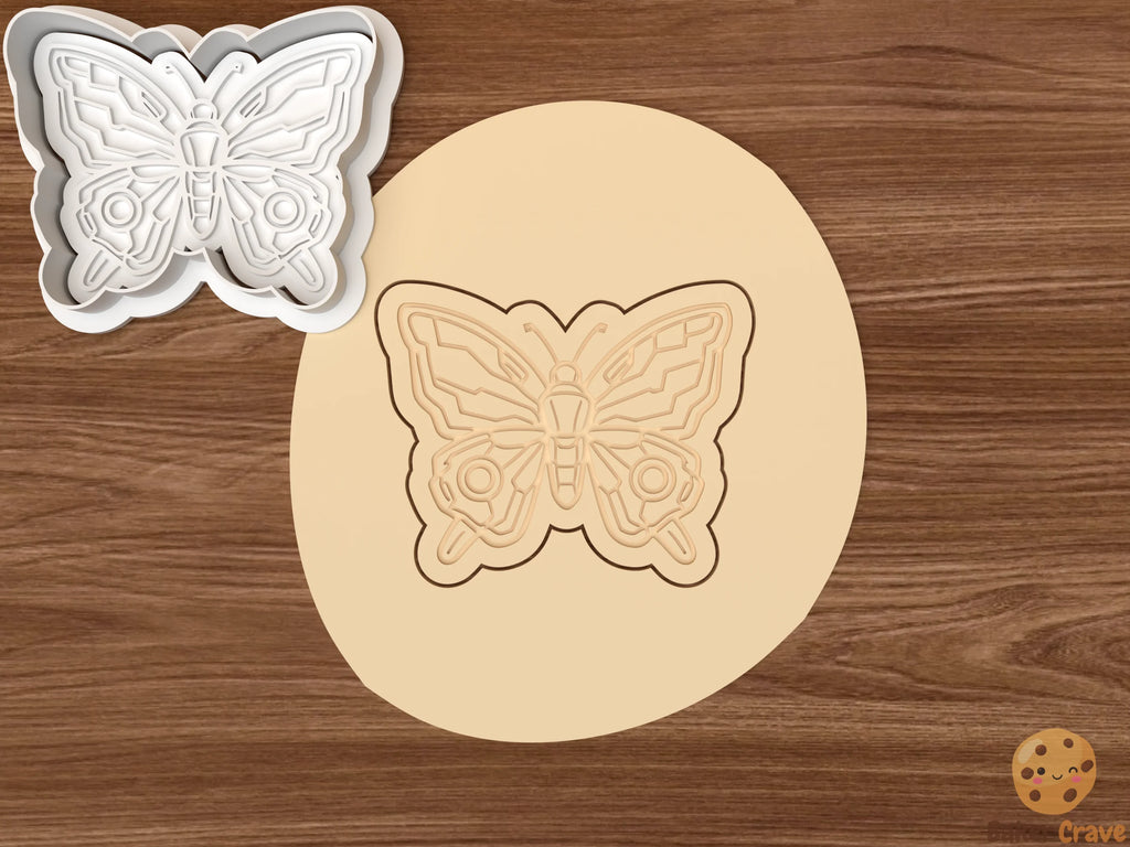 Mechanical Butterfly Cookie Cutter Set STL File - butterfly4