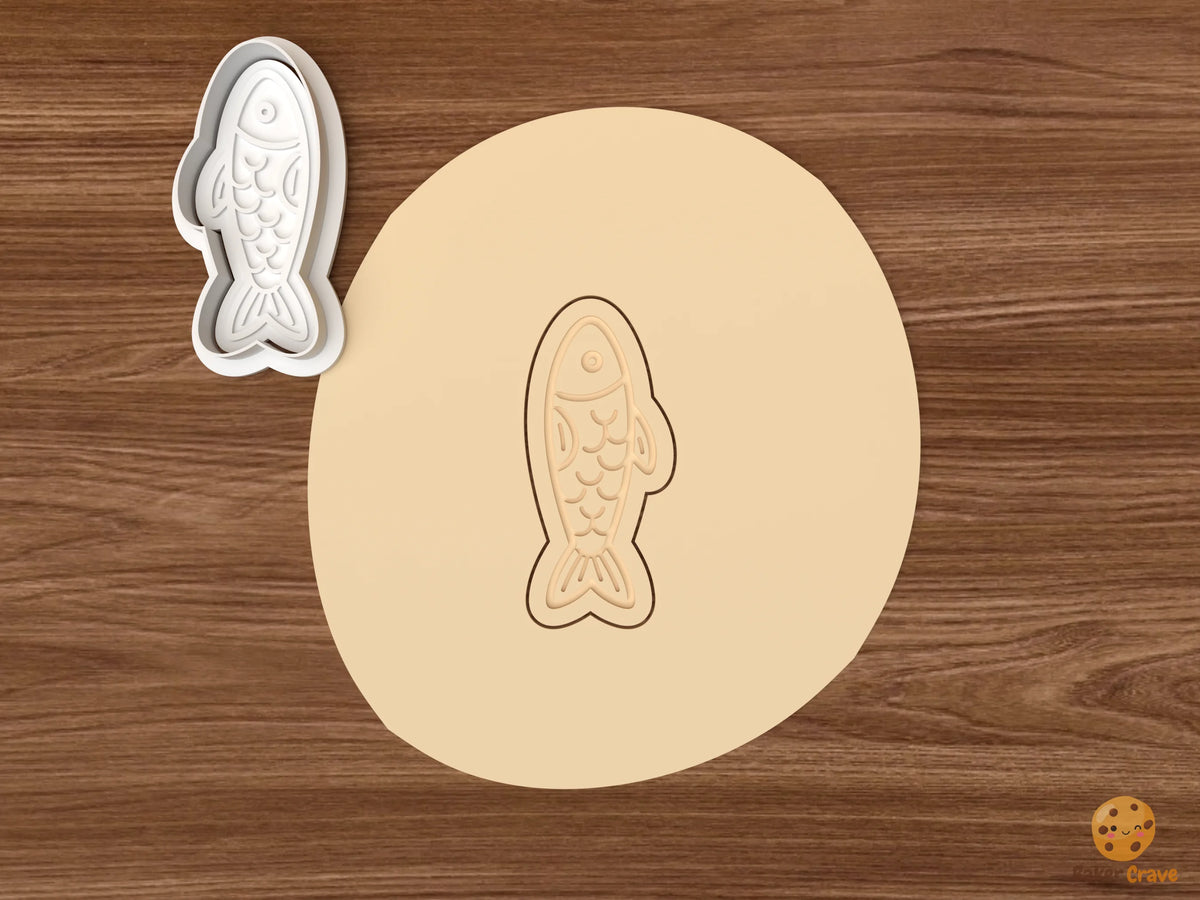 Mediterranean Seafood Cookie Cutter Set - dough whole fish