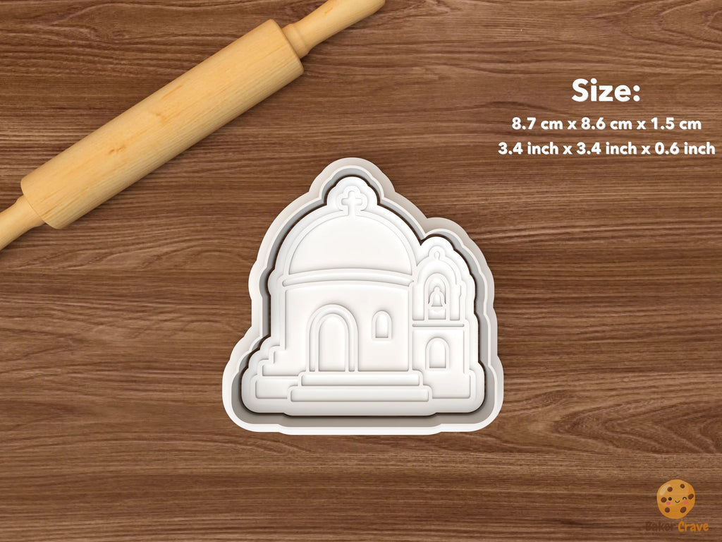 Mediterranean Travel Cookie Cutter Set STL File - single domed church