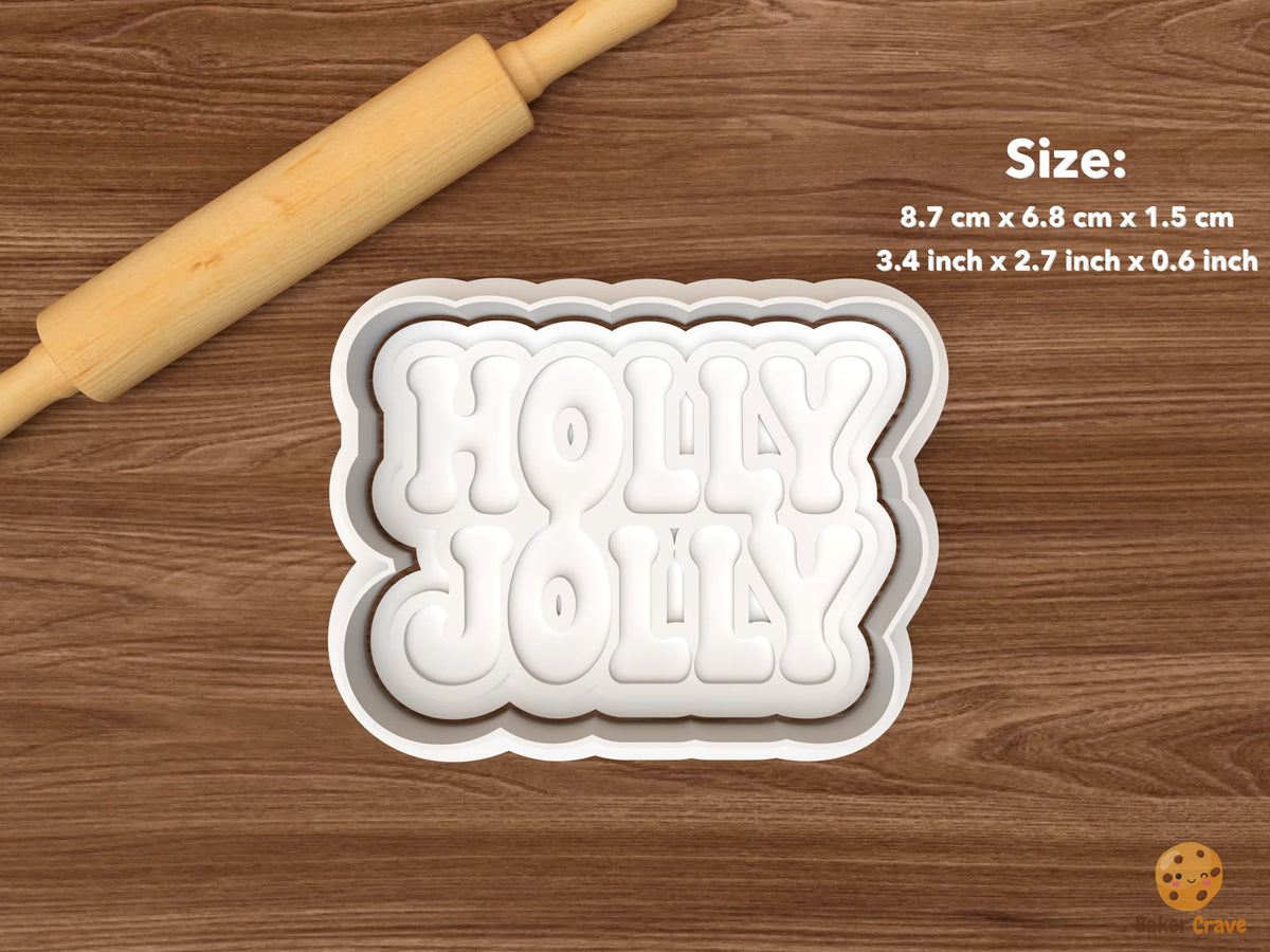 Merry Bright Lettering Cookie Cutter Set STL File