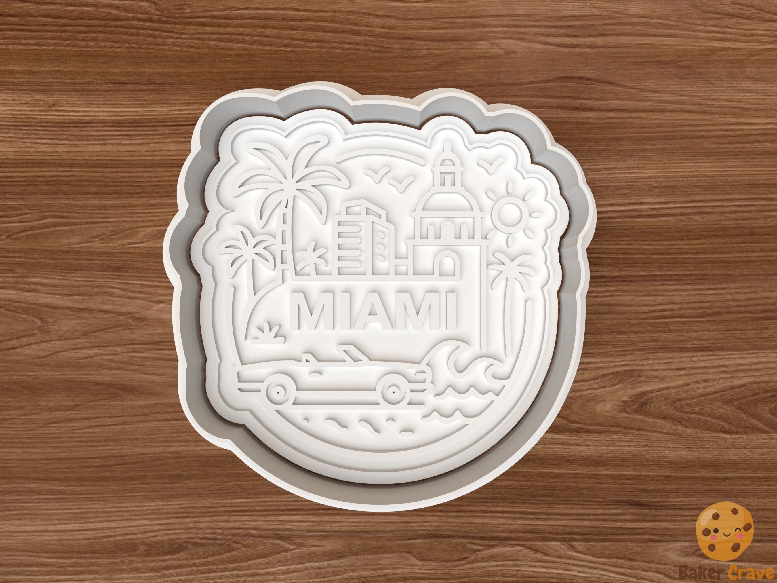 miami scene Cookie Cutter STL File - miami1