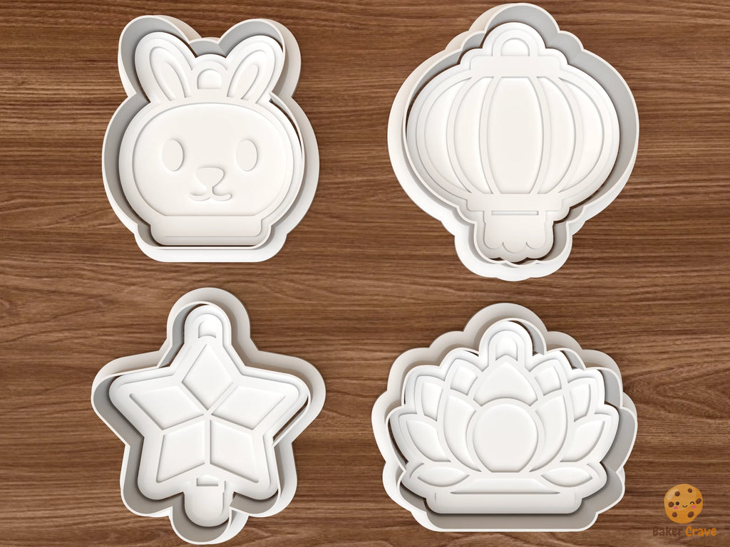 Mid Autumn Lantern Festival Cookie Cutter Set STL File