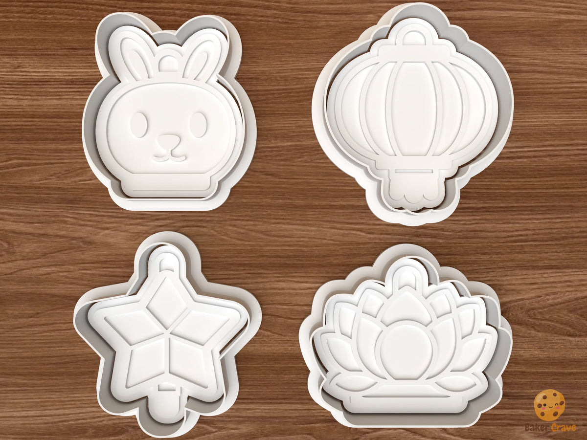 Mid Autumn Lantern Festival Cookie Cutter Set STL File