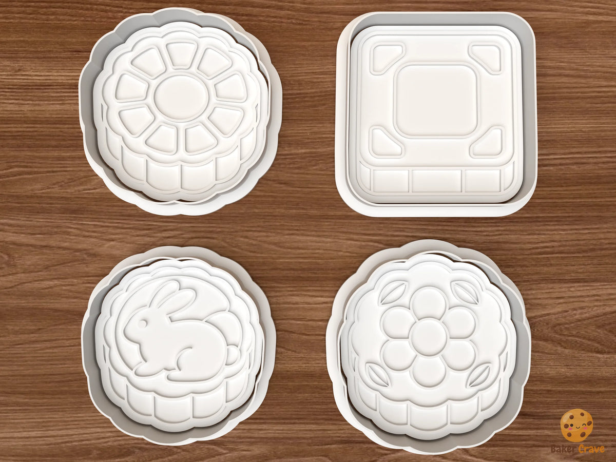 Mid Autumn Mooncake Cookie Cutter Set STL File