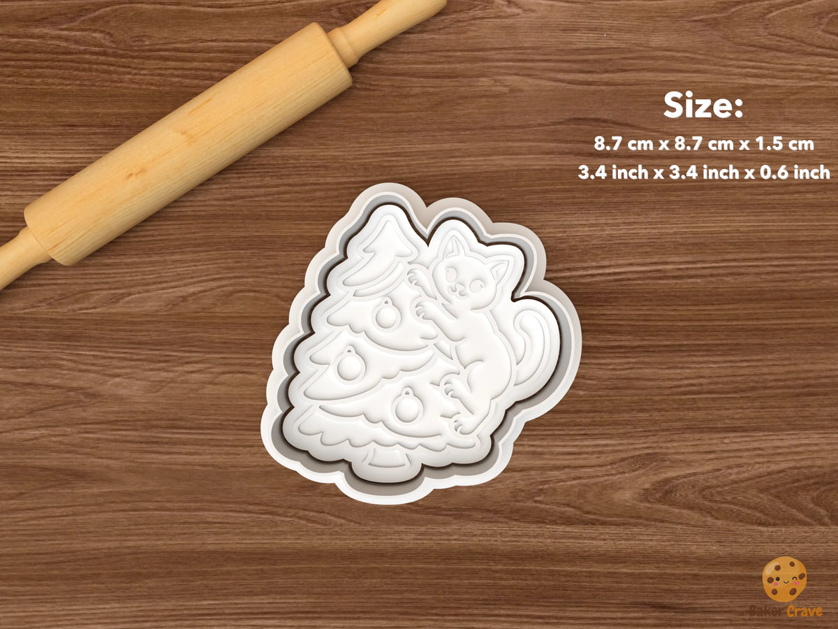 Mischievous Christmas Cats Cookie Cutter Set STL File