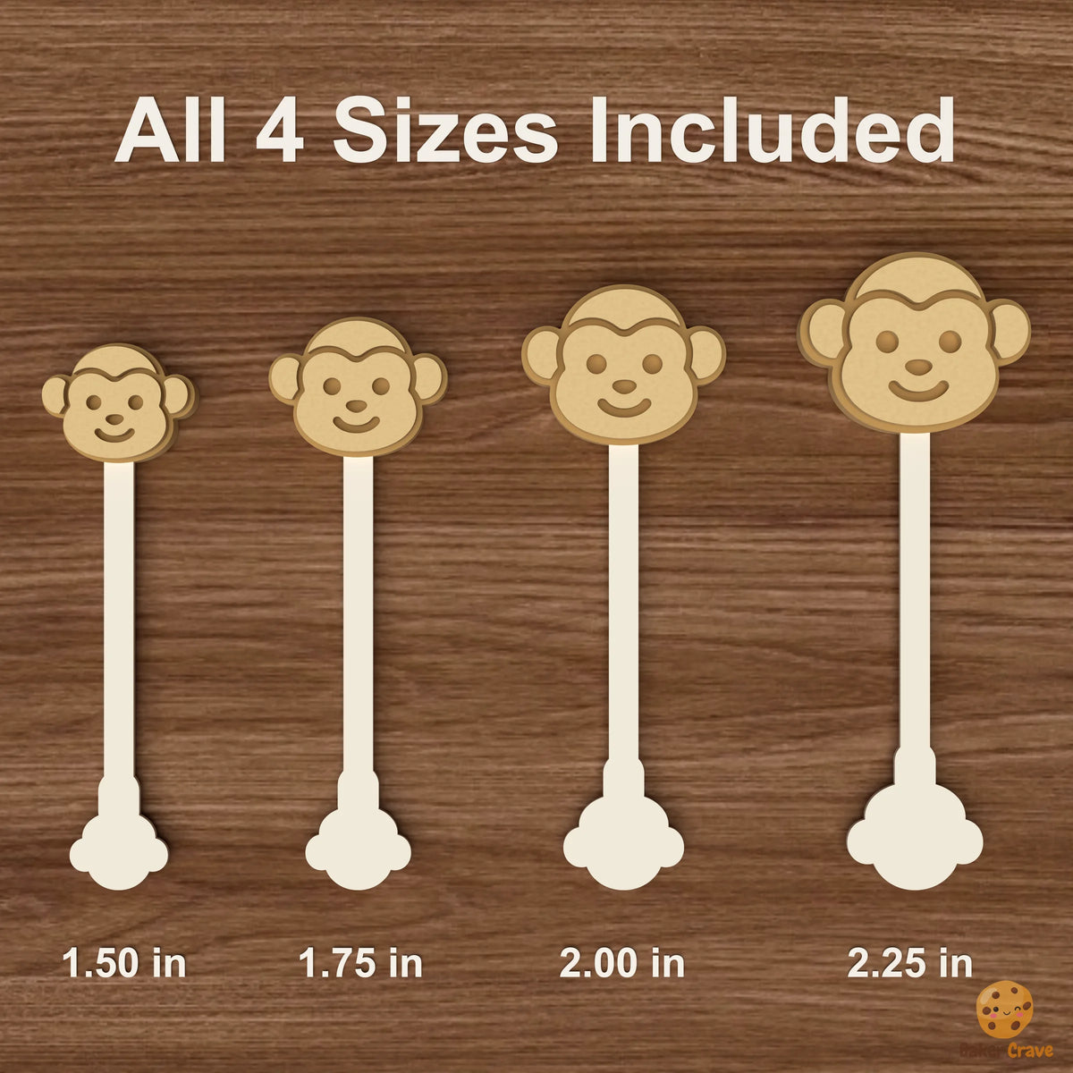 Monkey Head Cake Pop Mold STL File