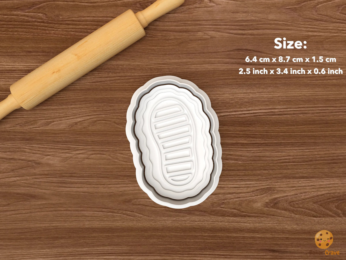 Moon Landing Cookie Cutter Set - single moon boot footprint