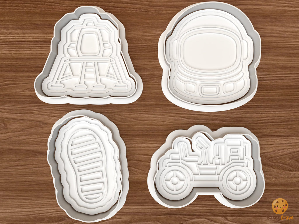 Moon Landing Cookie Cutter Set STL File - 01 set main