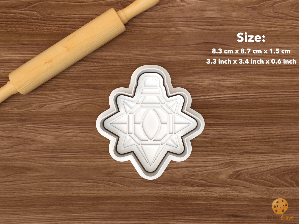Moravian Star Christmas Cookie Cutter Set STL File - single moravian star lantern