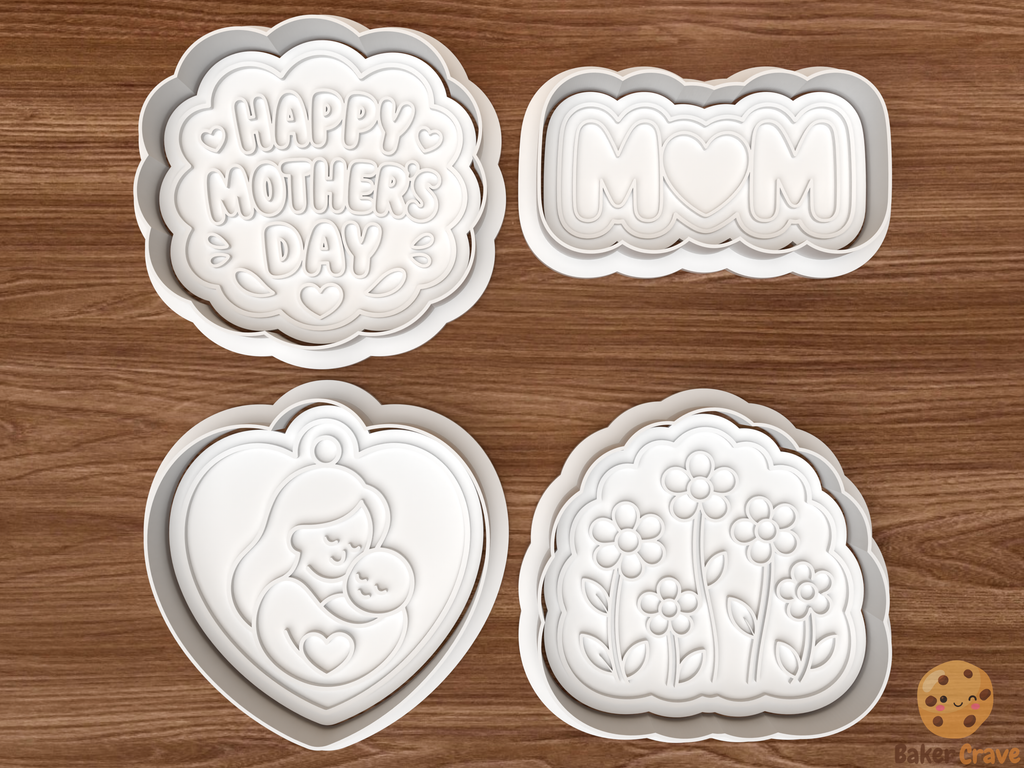 Mother’s Day Cookie Cutter Set STL File - mother1