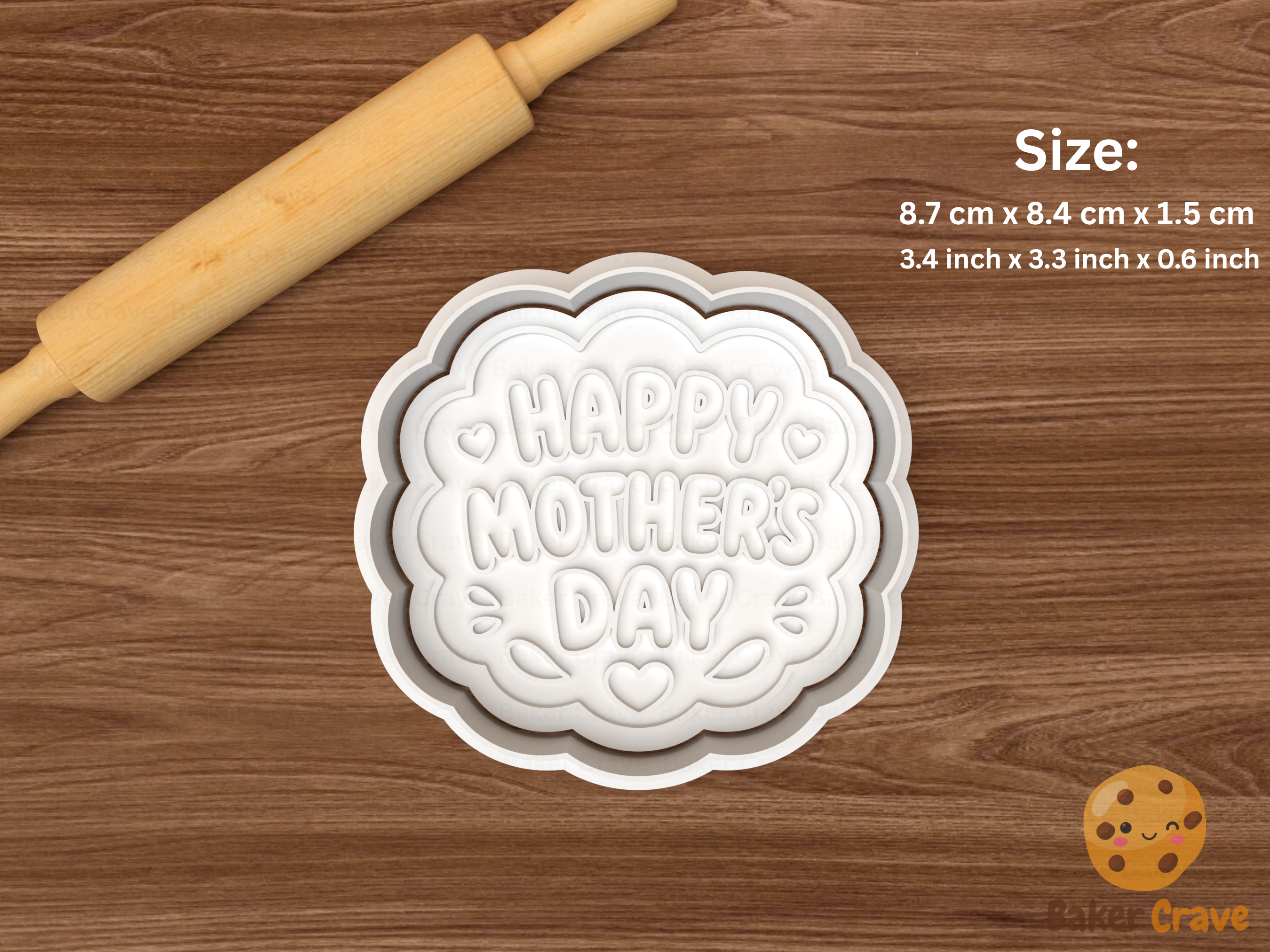 Mother’s Day Cookie Cutter Set STL File - mother8