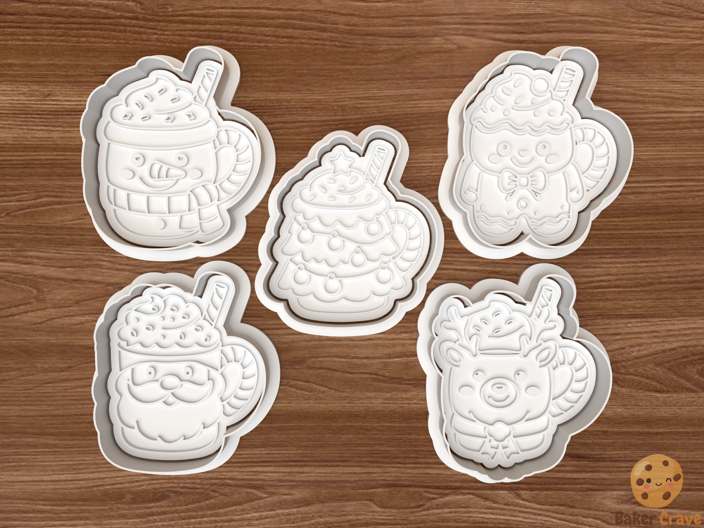 Christmas Mug Cookie Cutter Set STL File - mug1