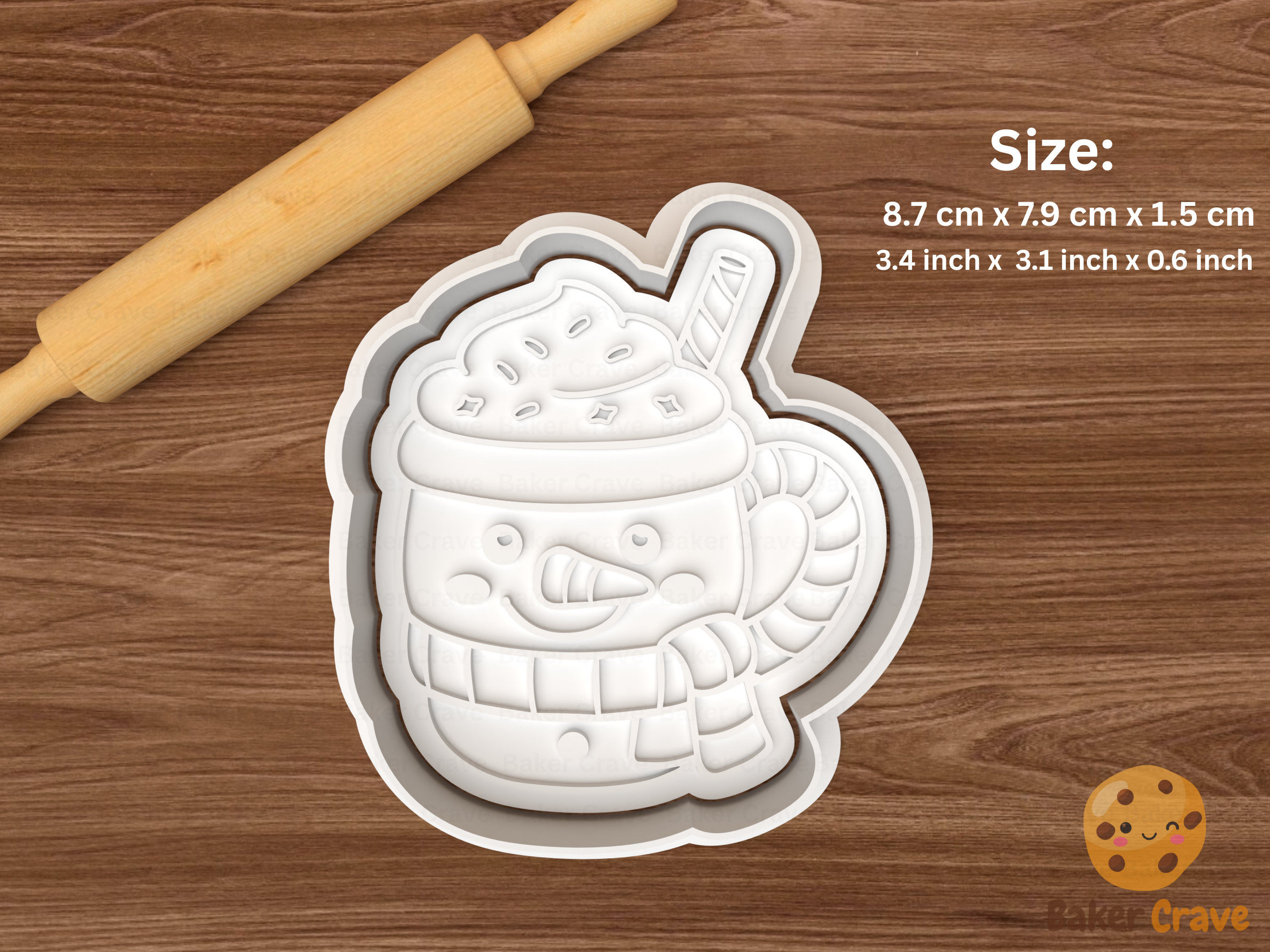 Christmas Mug Cookie Cutter Set STL File - mug2