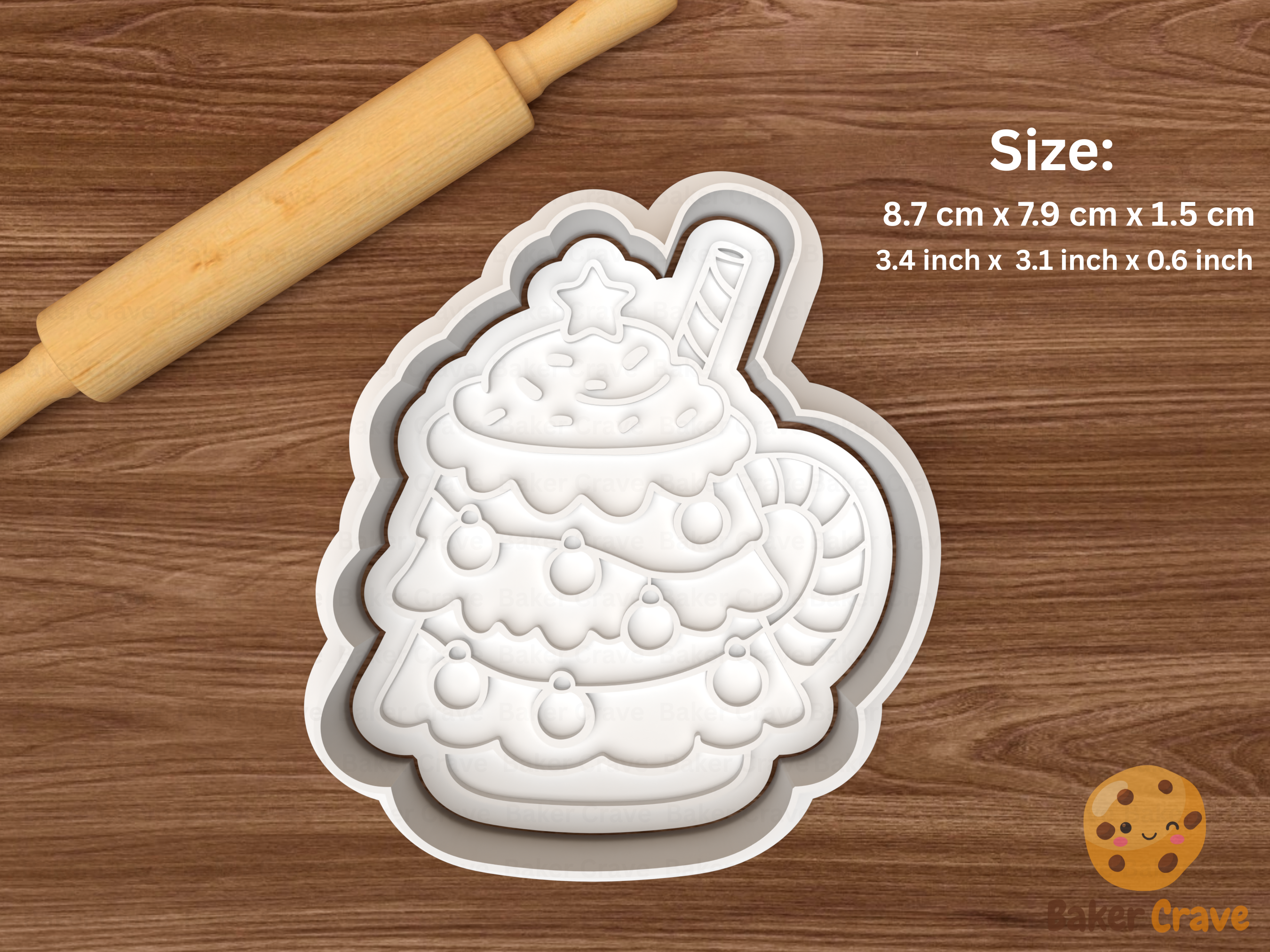 Christmas Mug Cookie Cutter Set STL File - mug5