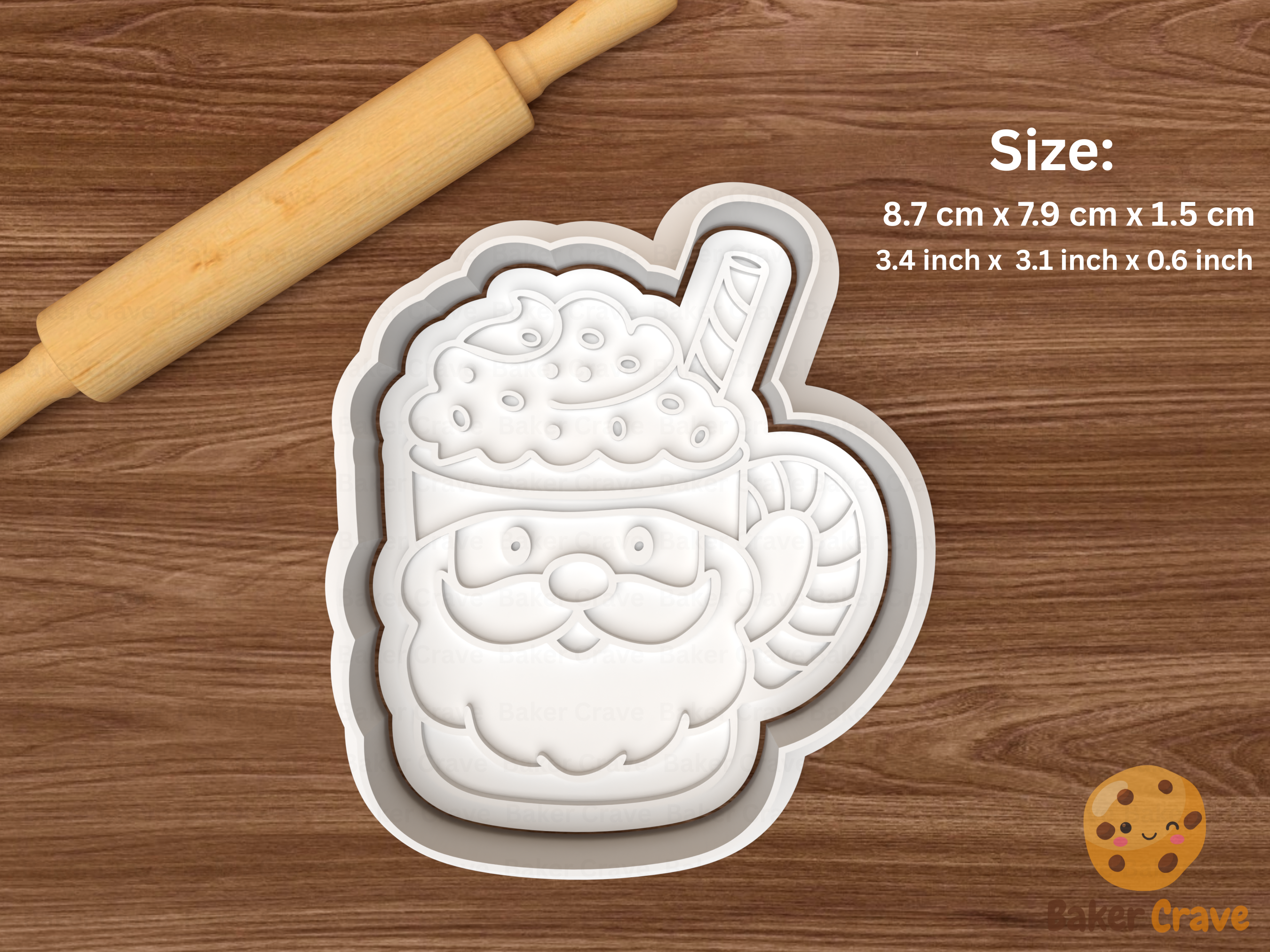 Christmas Mug Cookie Cutter Set STL File - mug6