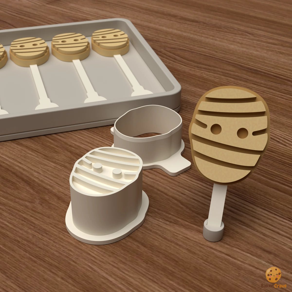 Mummy Head Cake Pop Mold STL File