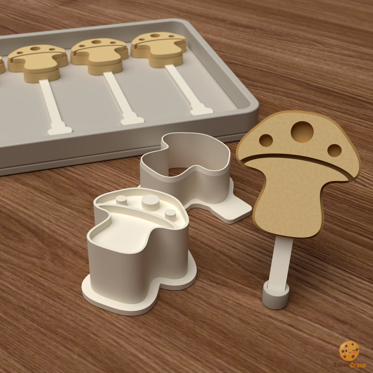 Mushroom Cake Pop Mold STL File