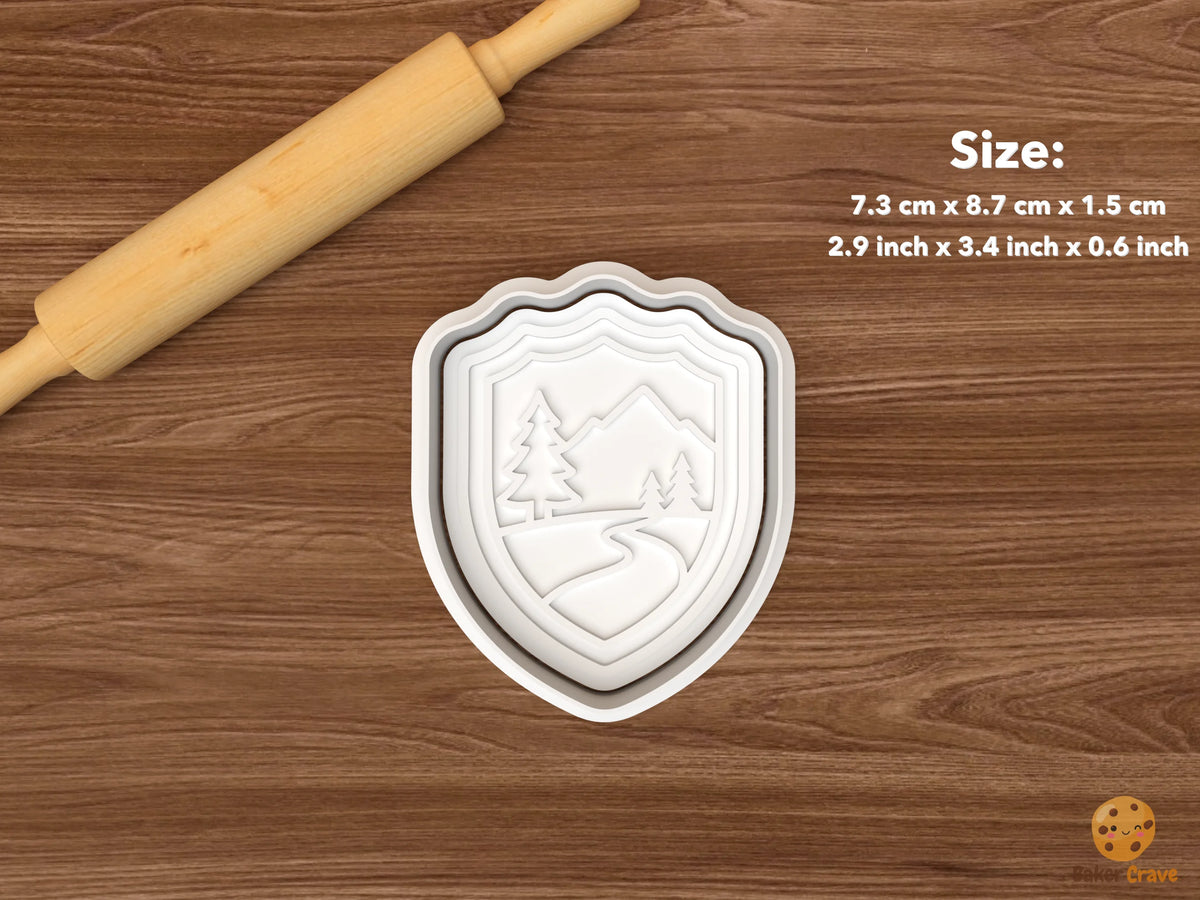 National Park Ranger Cookie Cutter Set - single park badge