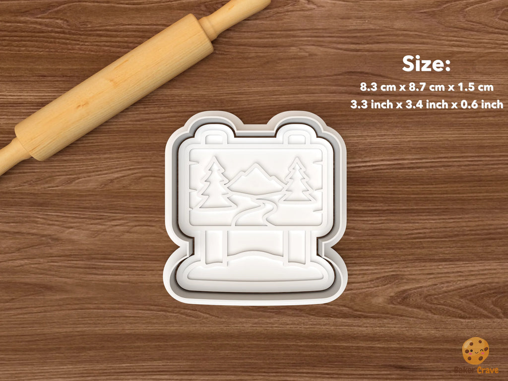 National Park Ranger Cookie Cutter Set STL File - single trail sign