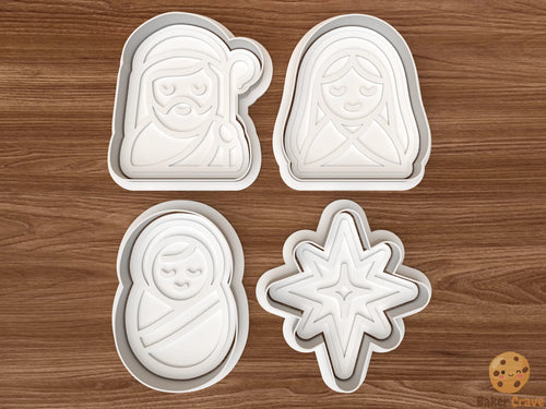 Nativity Cookie Cutter Set STL File - nat1fix