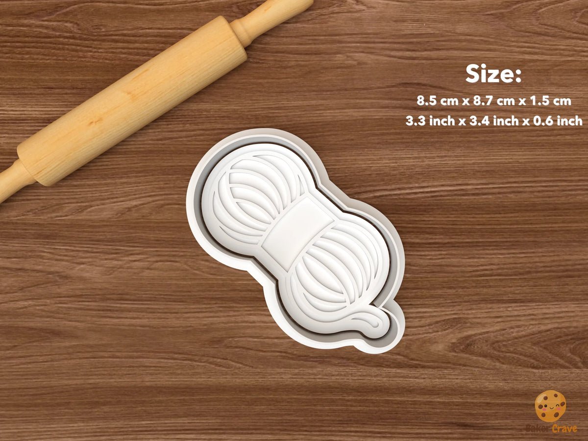 Needlepoint Craft Cookie Cutter Set STL File - single yarn skein